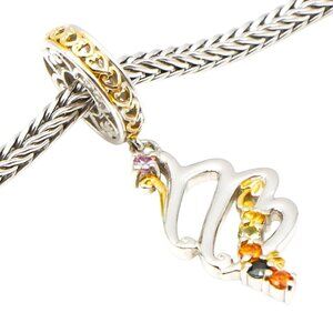 Gems En Vogue Virgo Zodiac Charm Pendant in 24K Gold-Plated Sterling Silver With